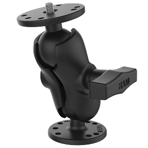 RAM Mount RAM&reg; Double Ball Mount w/1/4"-20 Male Thread - Short Arm