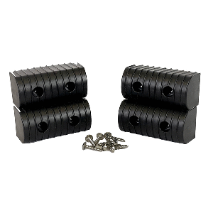 Caliber BunkWrap End Cap 2x4" Black Accessory Kit w/Stainless Steel Hardware *4-Pack