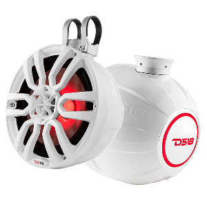 DS18 HYDRO 6.5" Compact Wakeboard Pod Tower w/RGB Light - 300W - White