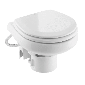 Dometic&trade; MasterFlush 7260 White Electric Macerating Toilet w/Orbit Base - Raw Water - 12V