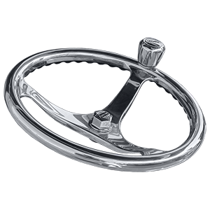 Edson 14.5" SS ComfortGrip Powerwheel Steering Wheel w/PowerKnob™