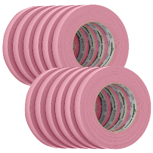 FrogTape CP 325 Medium-High Adhesion Masking Tape - 18MM x 55M x 12-Pack - Pink - Rated f/325&deg;F