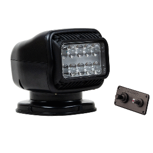 Golight GT Series LED Hybrid Light Permanent Mount w/Hardwired Dash Mount Remote - 12V - Black