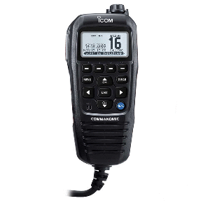 Icom HM195 CommandMic&trade; IV with White BlackLit LCD - Black