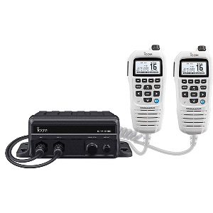 Icom M410BB GW 11 Black Box VHF w/White Command Mic & 2 Command Mic Ports
