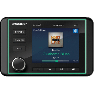 KICKER KMC5 Weather-Resistant Gauge-Style Media Center w/Bluetooth