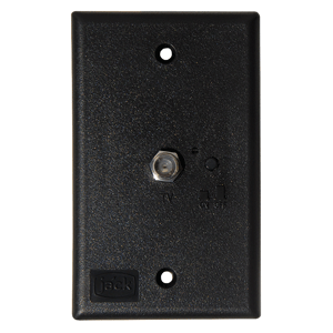 KING Jack PB1001 TV Antenna Power Injector Switch Plate - Black