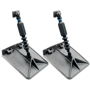 Smart Tabs SX Trim Tabs by Lectrotab 9.5" x 10" f/13'-15' Boats w/30lb Actuators - 30-40HP - Gunmetal Grey