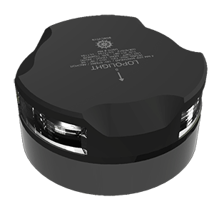 Lopolight Series 201-021 - Masthead/Anchor/Stern Light - 3NM - Horizontal Mount - White - Black Housing