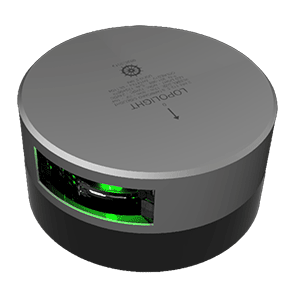 Lopolight Series 301-008 - Starboard Sidelight - 2NM - Horizontal Mount - Green - Silver Housing