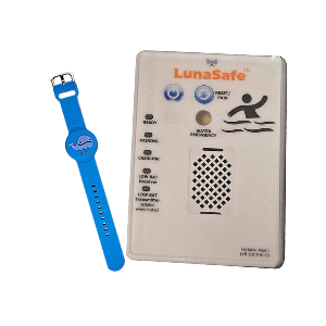 Lunasea Water Activated RF Transmitter w/Rechargeable Alarm Receiver - Blue