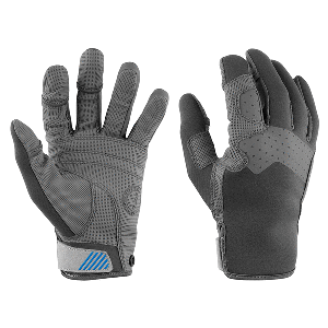 Mustang Traction Closed Finger Gloves - Grey/Blue - Small