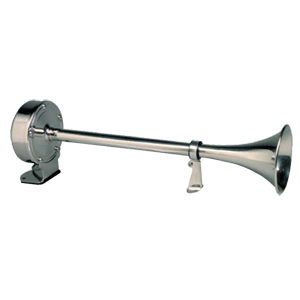 Schmitt Marine Deluxe All-Stainless Single Trumpet Horn - 12V