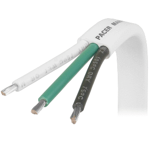 Pacer 10/3 AWG Triplex Cable - Black/Green/White - 100' 