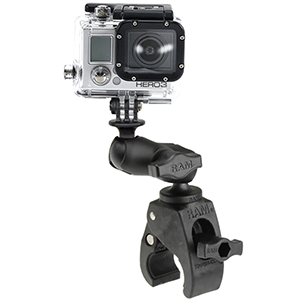 RAM Mount Small Tough-Claw&trade; Base w/Short Double Socket Arm & GoPro&reg;/Action Camera Mount