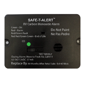 Safe-T-Alert 62 Series Carbon Monoxide Alarm - 12V - RV Flush Mount - Black