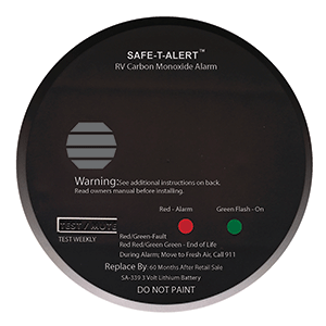 Safe-T-Alert SA-339 Black RV Battery Powered CO2 Detector