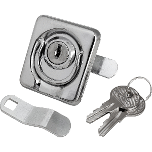 Sea-Dog Surface Mount Locking Ring Pull - Stamped 304 Stainless Steel/Die Cast Zinc Lock