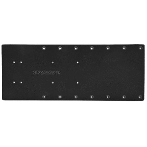Sea Brackets 20" Straight Trolling Motor Plate - Black