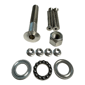 Sea Swivel Replacement Mount Hardware Kit w/5" Main Bolt, Nut, Bearing, & 4-Bolt Package of Mounting Hardware