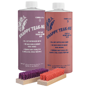 Snappy Teak-Nu Kit - 32 oz w/Formula No. 1 - 32 oz, Formula No. 2 - 32 oz, & Bristle Brush