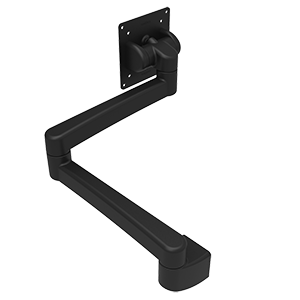 Southco Tilt Head Assembly Tilt & Swivel Double Arm - Wall Mount - Black