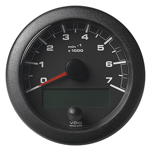 Veratron 3-3/8" (85MM) OceanLink&reg; NMEA 2000&reg; Tachometer - 7000 RPM - Black Dial & Bezel