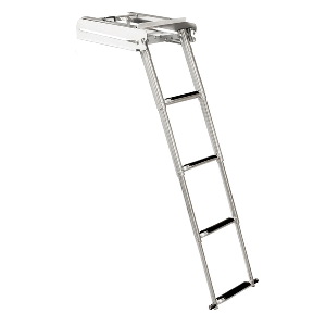 Whitecap 304 Stainless Steel 4-Step Sliding Under Platform Ladder