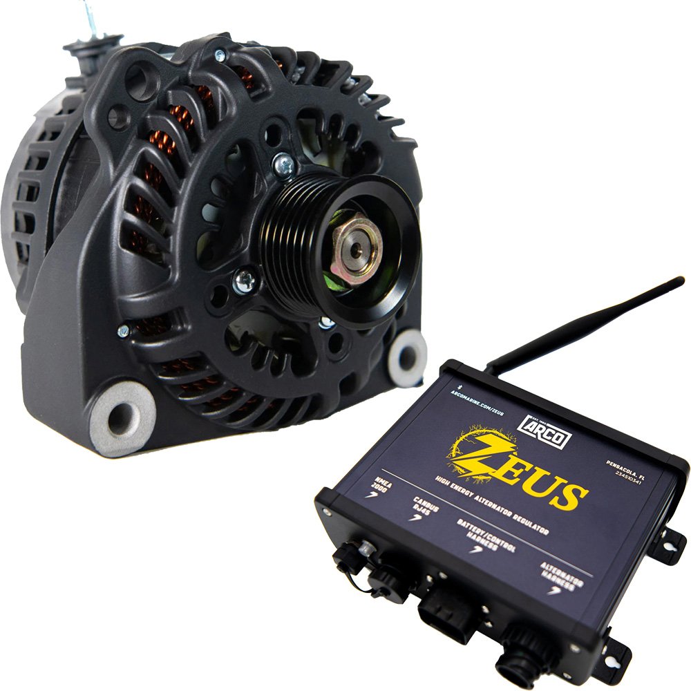 ARCO Zeus A8000-48V 8kW Vortec Alternator w/Isolated Ground & Zeus High-Energy Alternator Regulator