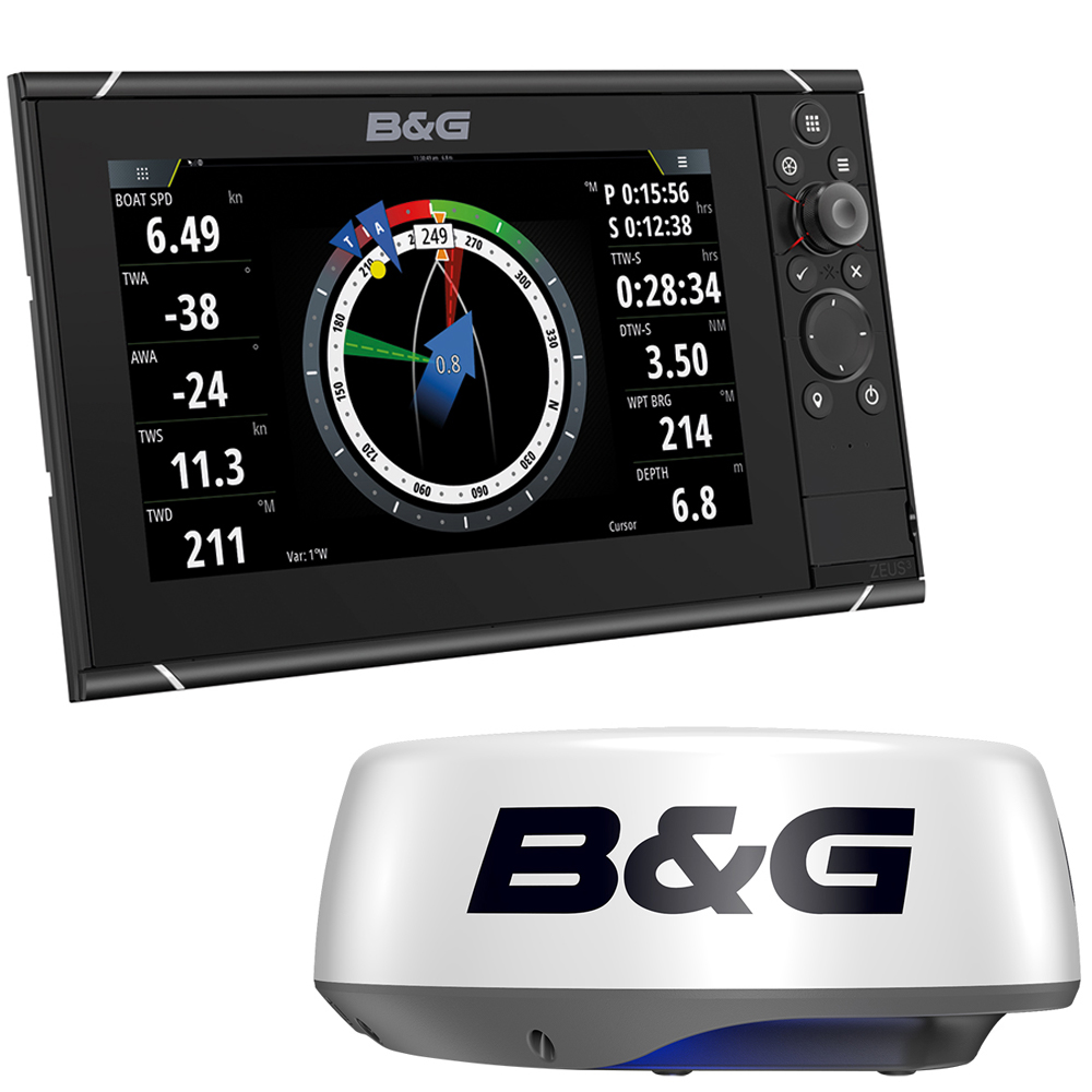 B&G Zeus™ 3S 12 Combo Multi-Function Sailing Display Radar Bundle HALO20+ 20" Radar Dome - No HDMI Video Outport