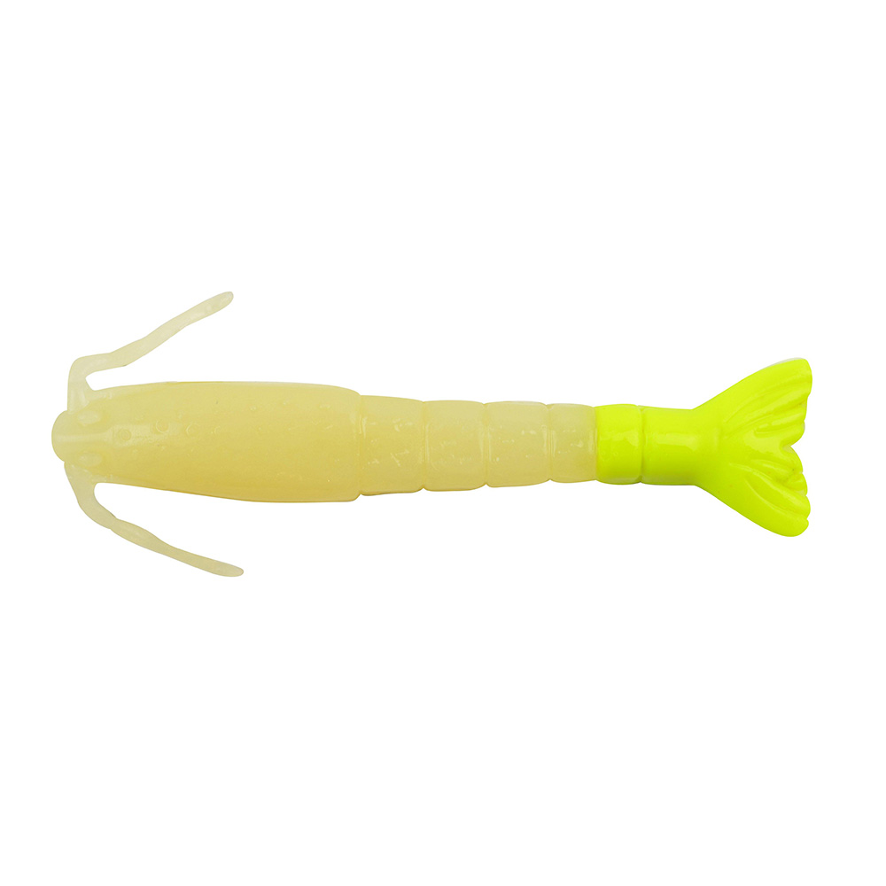 Berkley Gulp!® Saltwater Shrimp - 3" - Glow/Chartreuse