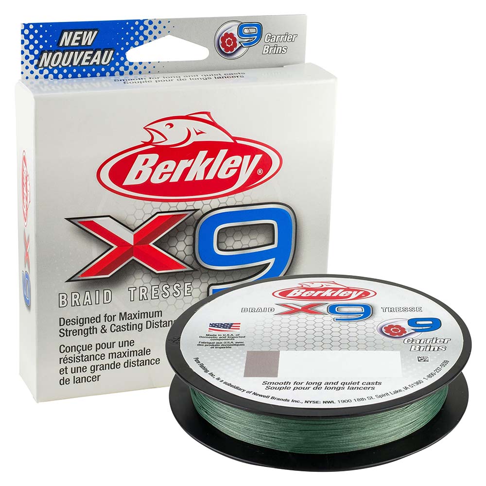 Berkley x9 Braid Low-Vis Green - 8lb - 164 yds - X9BFS8-22