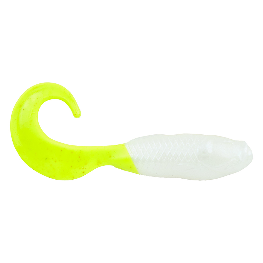 Berkley Gulp!® Saltwater Swimming Mullet - 4" - Pearl White/Chartreuse