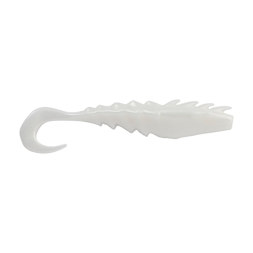 Berkley Gulp!&reg; Saltwater Nemesis Prawn Curl Tail - 4" - Pearl White