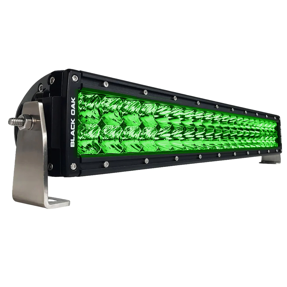 Black Oak Curved Double Row Combo Green Hog Hunting 20" Light Bar