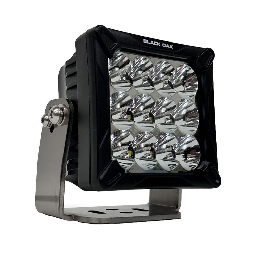 Black Oak 4" LED Pod Light - Black Housing - Bracket Mount - 120W - Combo Beam