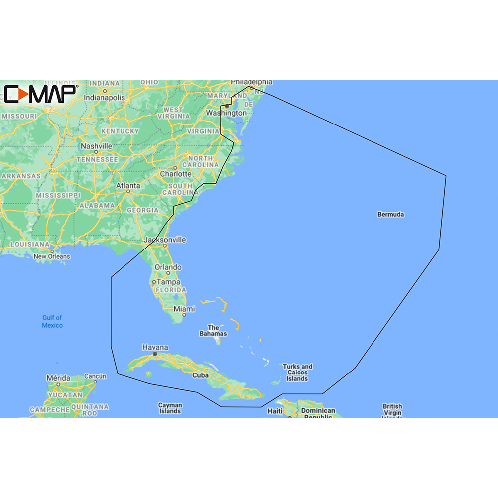 C-MAP M-NA-Y203-MS Chesapeake Bay to Bahamas REVEAL™ Coastal Chart