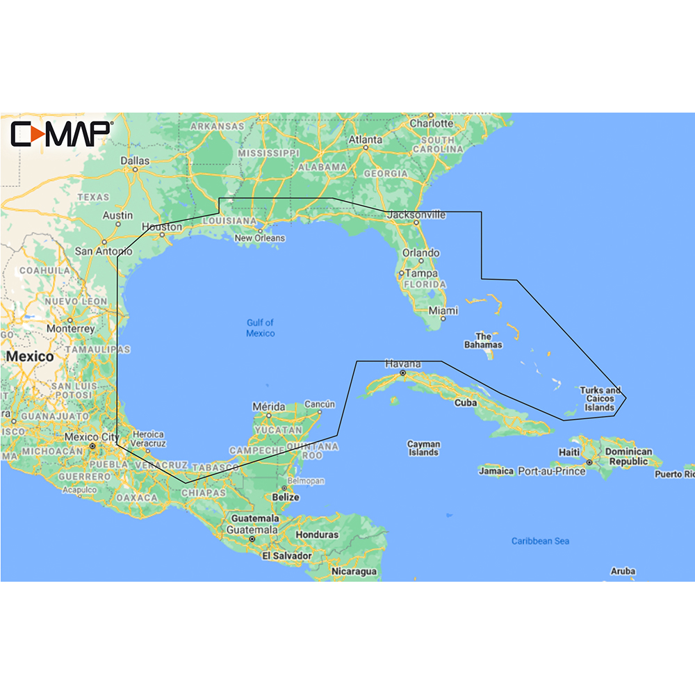C-MAP M-NA-Y204-MS Gulf of Mexico to Bahamas REVEAL™ Coastal Chart