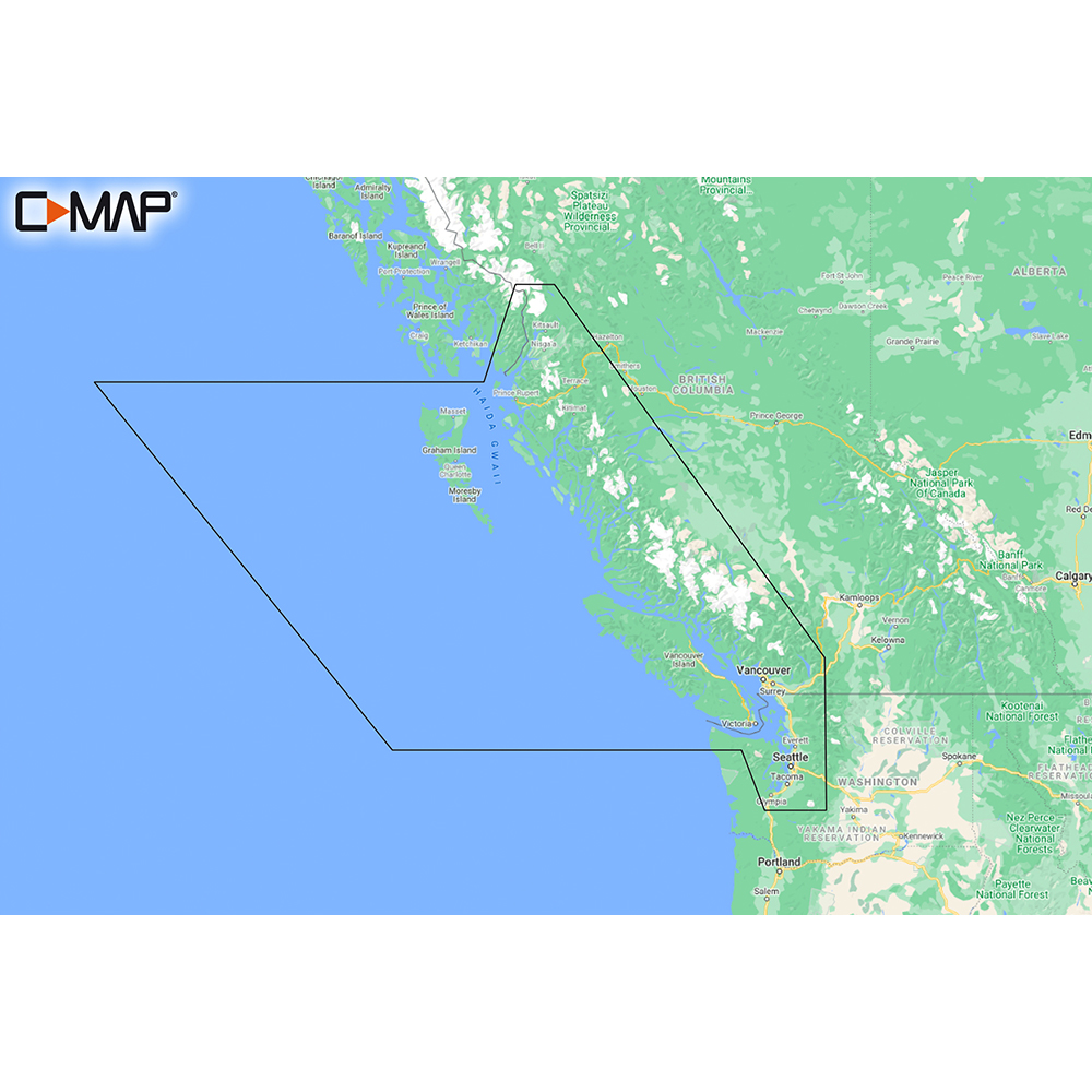 C-MAP M-NA-Y207-MS Columbia & Puget Sound REVEAL™ Coastal Chart