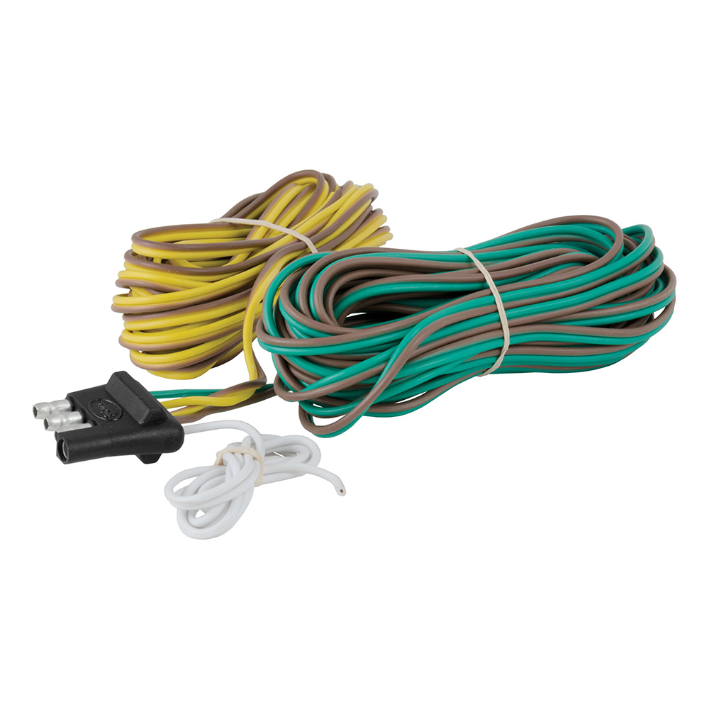 CURT 4-Way Flat Connector f/Rewiring Trailer - 20' Wire