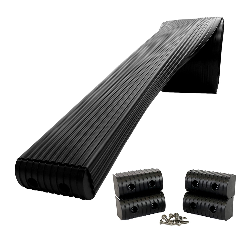 Caliber BunkWrap Kit - Black 16' x 2" x 4" Roll + 4 Caps + HRDW Roll + 4 Endcaps & Stainless Steel Hardware