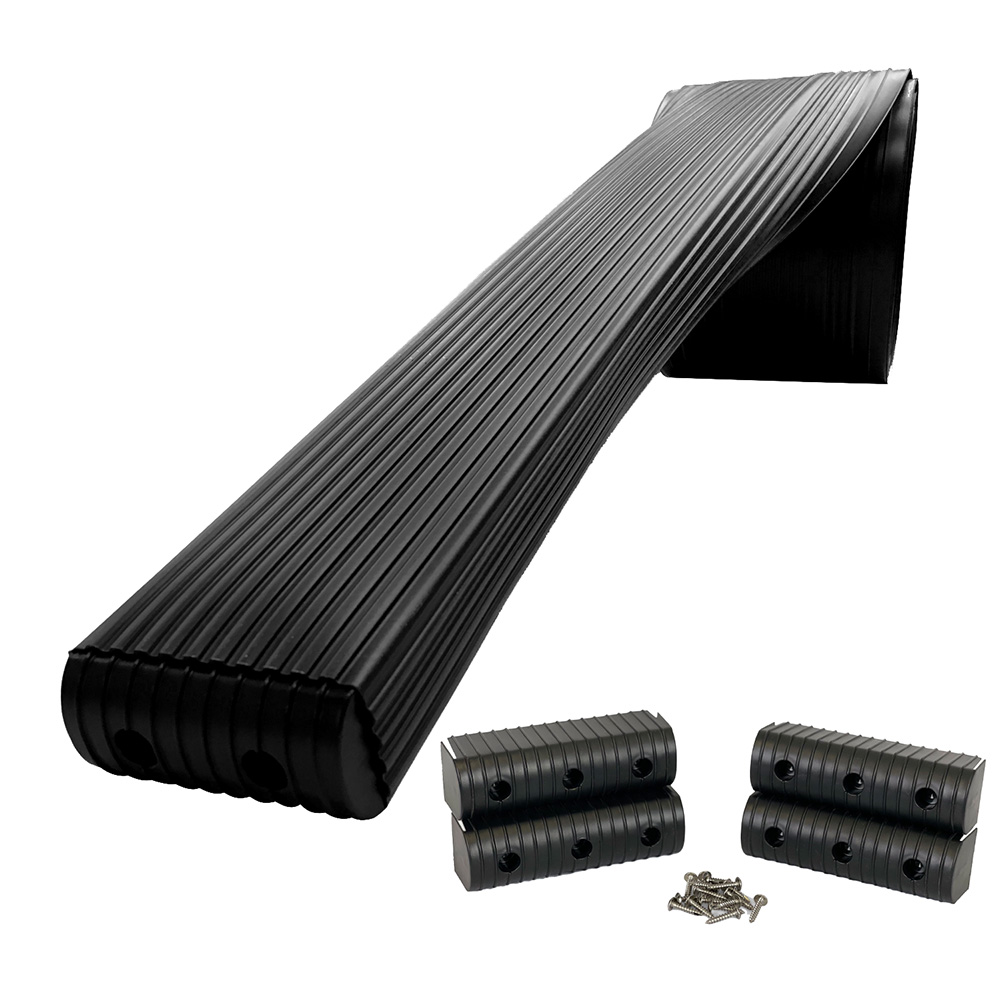 Caliber BunkWrap Kit - Black 24' x 2" x 6" Roll + 4 Caps + HRDW Roll + 4 Endcaps & Stainless Steel Hardware