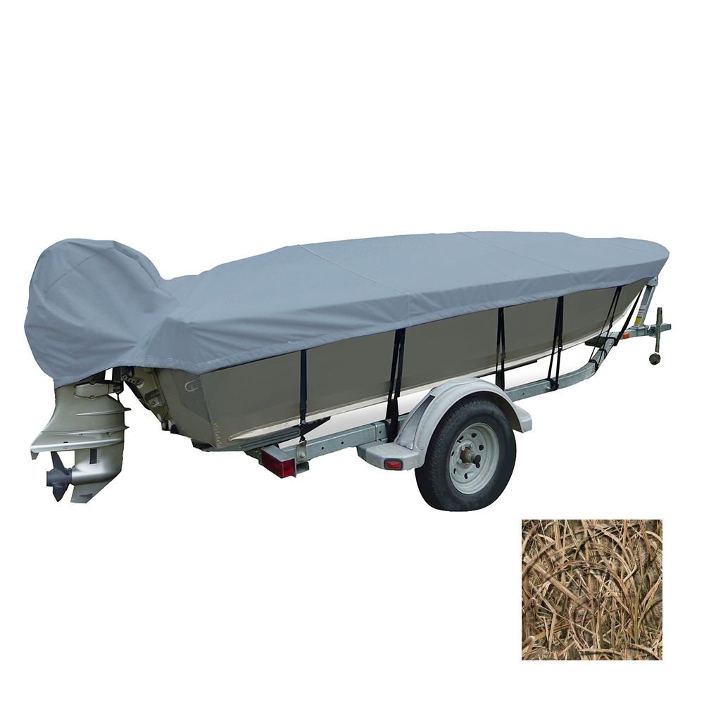Carver Performance Poly-Guard Wide Series Styled-to-Fit Boat Cover f/16.5' V-Hull Fishing Boats - Shadow Grass