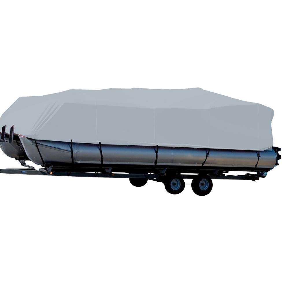 Carver Sun-DURA&reg; Styled-to-Fit Boat Cover f/22.5' Pontoons w/Bimini Top & Rails - Grey