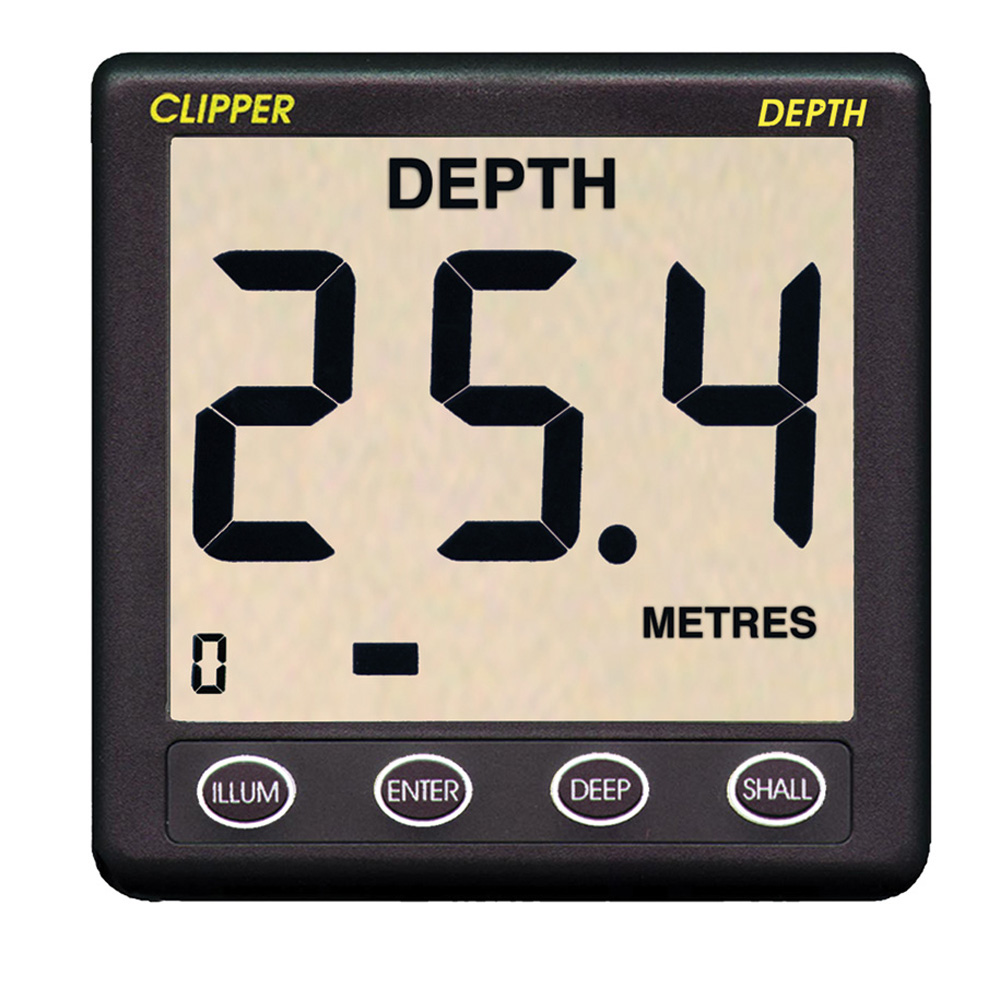 Clipper Depth Instrument w/Thru Hull Transducer & Cover