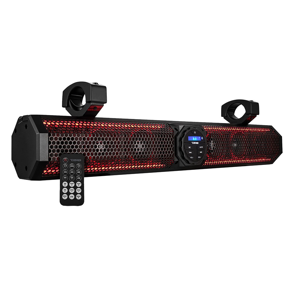 DS18 26" Marine Amplified Sound Bar w/Bluetooth 600W w/6 Speaker System & RGB LED