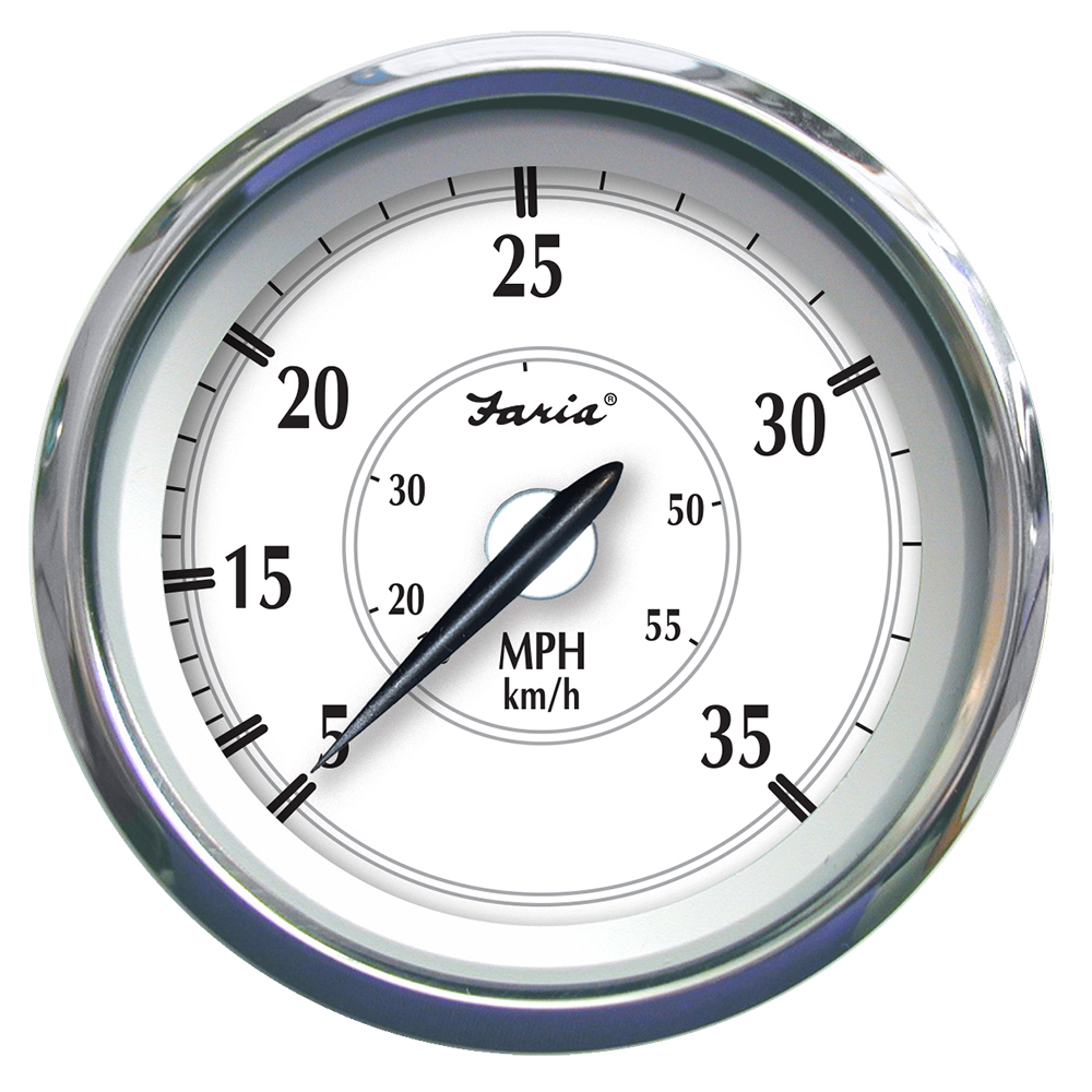 Faria Newport SS 4" Speedometer - 0 to 35 MPH