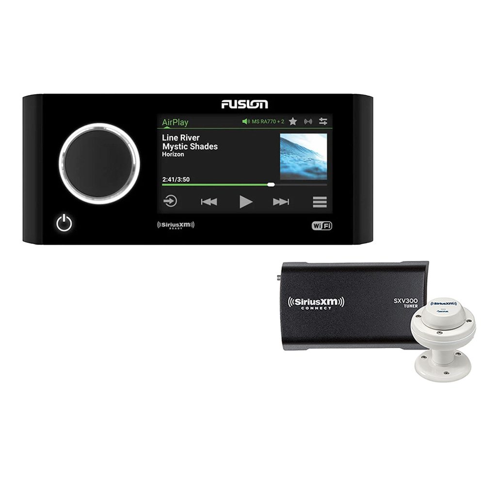 Fusion Apollo MS-RA770 Touchscreen AM/FM/BT/SiriusXM Stereo w/SiriusXM SXV300 Connect Tuner & Marine/RV Antenna