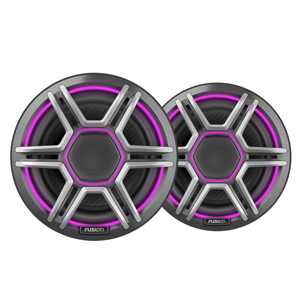 Fusion Apollo™ 6.5" LED Marine Speakers w/Sports Grey Grille