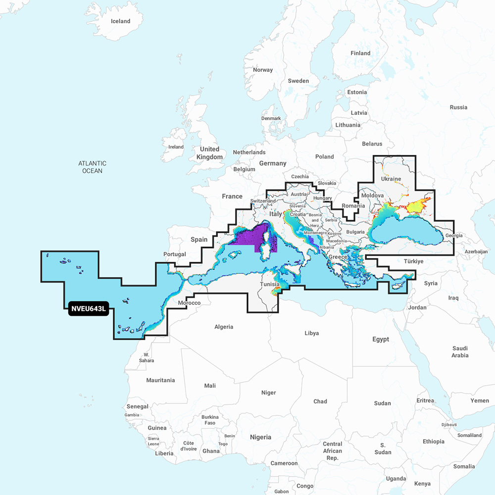 Garmin Navionics Vision+&trade; NVEU643L Mediterranean & Black Sea